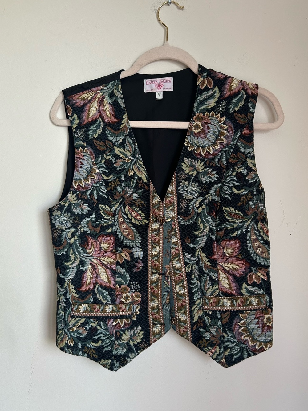 CALGARY MADE- Vintage Tapestry Floral Vest
